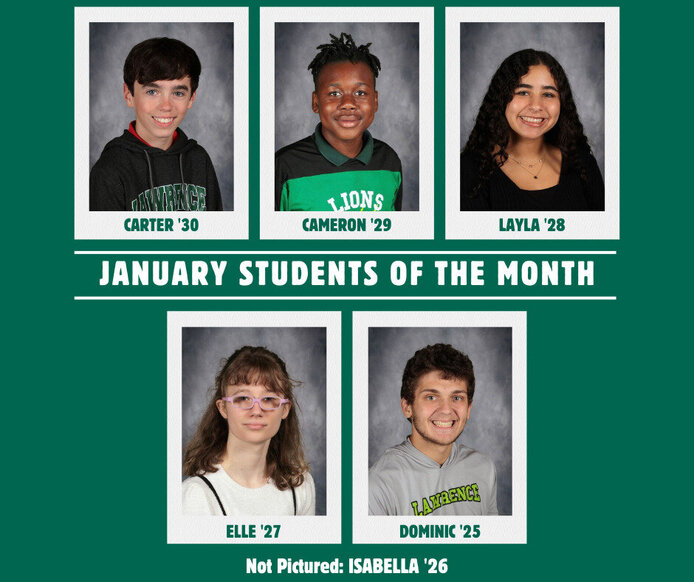 January Students of the Month